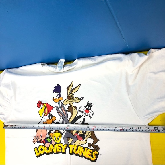 Vintage Looney Tunes Gang Men’s XL Y2K T Shirt Taz Daffy Duck Porky Tweedy Wile - Picture 6 of 8